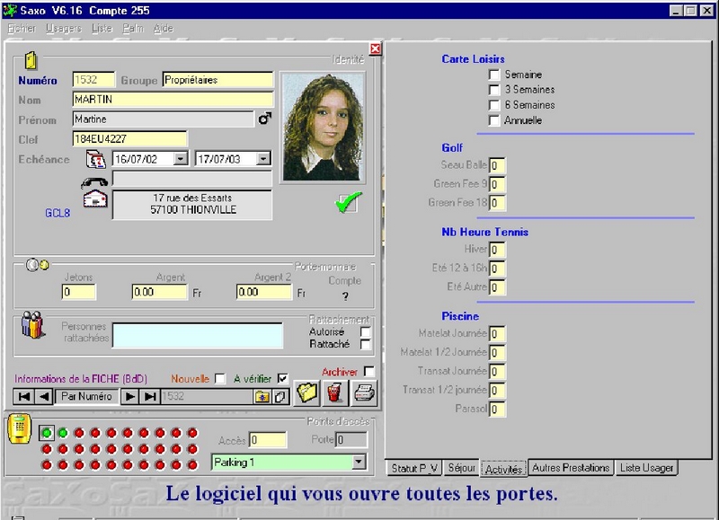 Logiciel de contrôle d'accès Saxo