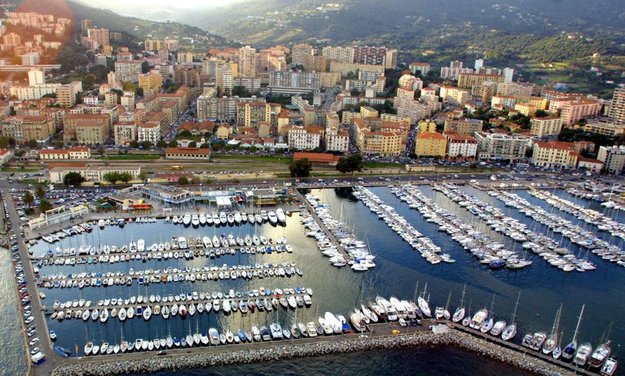 Ajaccio harbor and bollards